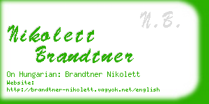 nikolett brandtner business card